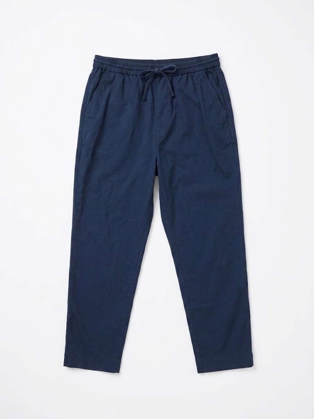 COS Navy Elasticated Drawstring Linen Cotton Lyocell size 10
